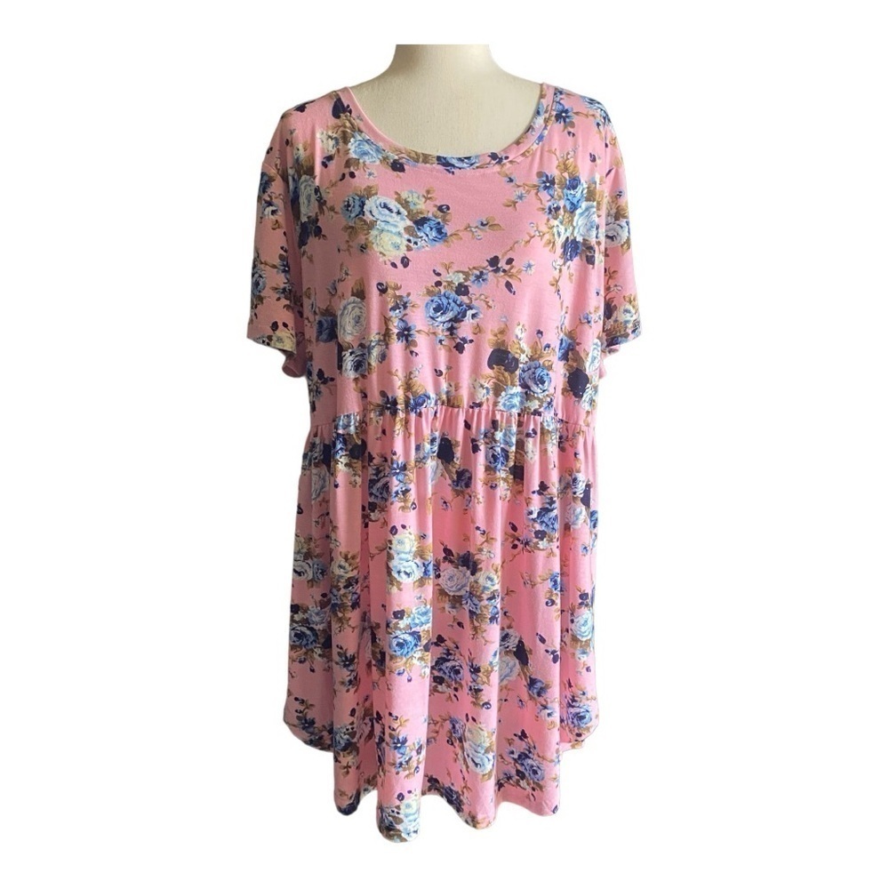 NWOT-JAMBY STYLES-PINK FLORAL DRESS-SIZE 3x